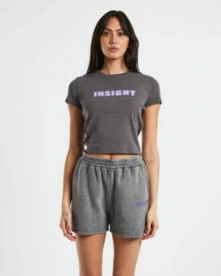 Insight Dazed & Confused Longline Tee In Charcoal