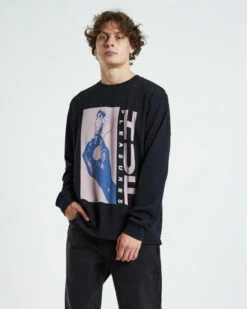 Huf X Pleasures Light Up Jacquard Long Sleeve Knit Black