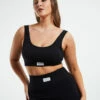Scoop Neck Sports Crop Black -Insight Shop 1 6789