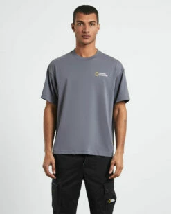 National Geographic Supima Short Sleeve T-Shirt Iron Grey