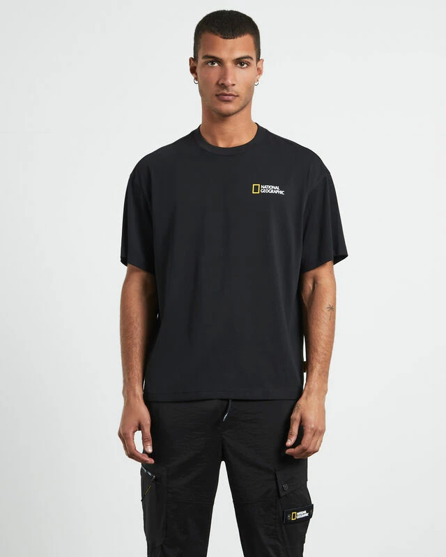 National Geographic Supima Short Sleeve T-Shirt Carbon Black 3 National Geographic Supima Short Sleeve T-Shirt Carbon Black