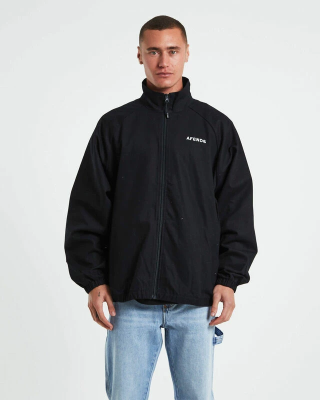 Afends Icebergs Recycled Canvas Jacket Black 3 Afends Icebergs Recycled Canvas Jacket Black