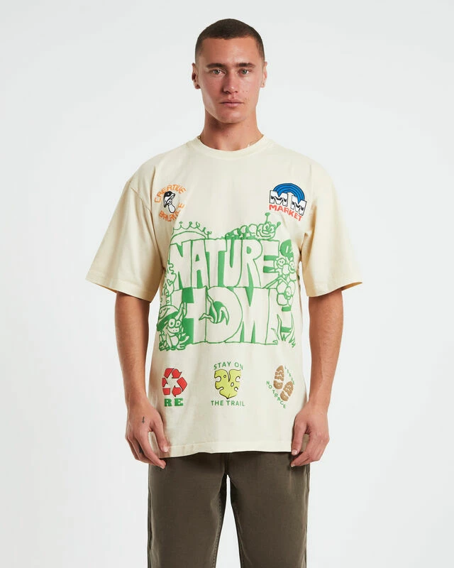 MARKET Nature Is Home Short Sleeve T-Shirt In Sand 3 MARKET Nature Is Home Short Sleeve T-Shirt In Sand