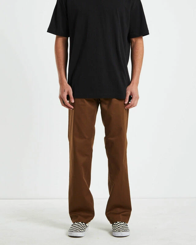 Brixton Choice Chino Relaxed Pants In Dark Earth Brown 3 Brixton Choice Chino Relaxed Pants In Dark Earth Brown