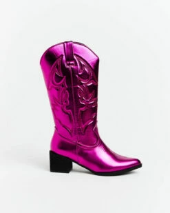 Ranger Cowboy Boot In Metallic Pink
