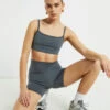 Sports Strappy Vrop Top In Charcoal Grey -Insight Shop 1 74227
