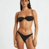 Skinny Strap Underwire Top In Black