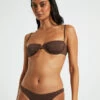 Skinny Strap Underwire Top In Coffee Brown -Insight Shop 1 74866