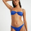 Skinny Strap Underwire Top In Cobalt Blue -Insight Shop 1 74872