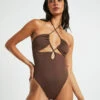 Bandeau One Piece In Coffee Brown -Insight Shop 1 74970