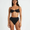 Rib Cut Out Underwire Bikini Top In Black 1 Rib Cut Out Underwire Bikini Top In Black -Insight Shop 1 75016