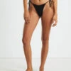 Rib Skinny Strap Tie Side Bikini Bottoms In Black 1 Rib Skinny Strap Tie Side Bikini Bottoms In Black -Insight Shop 1 75068