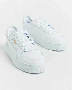 Carina Street Puma Sneakers In White/Gold