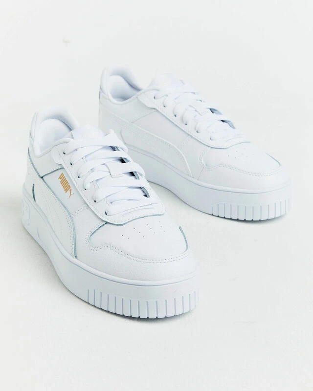 Carina Street Puma Sneakers In White/Gold 3 Carina Street Puma Sneakers In White/Gold