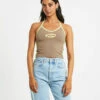 Infinity Halter Top In Taupe Brown -Insight Shop 1 76352