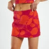 Insight Jojo Acid Floral Low Rise Mini Skirt Pink/Orange -Insight Shop 1 8108