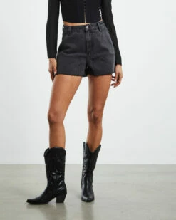 Collins Cut Off Carpenter Shorts Vintage Black