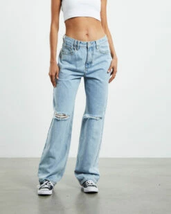 Insight Bobby Baggy Dad Decon Jeans Maui Blue