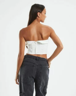 Manon Panelled Corset White -Insight Shop 2 1020