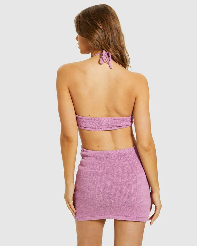 Jayla Knot Front Knit Dress Pink 4 Jayla Knot Front Knit Dress Pink - Image 2
