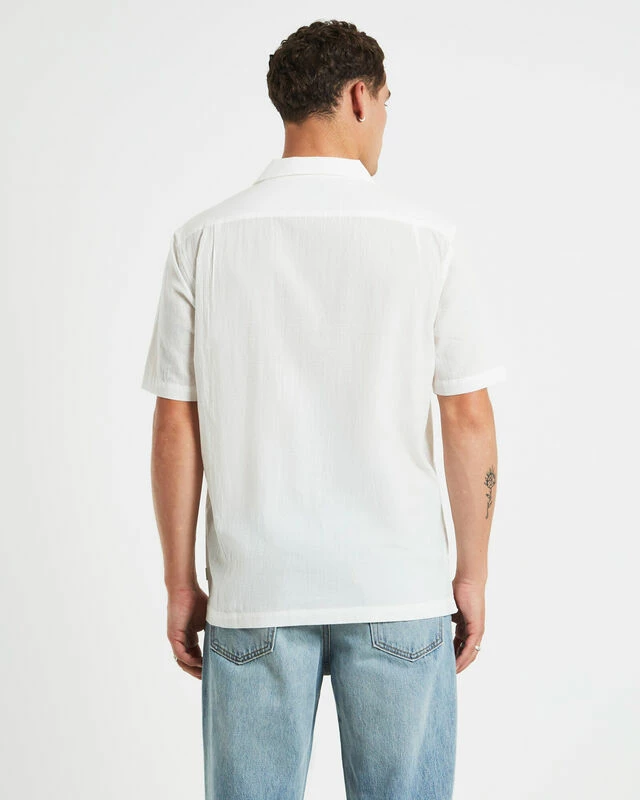 Heggie Short Sleeve Resort Shirt White 4 Heggie Short Sleeve Resort Shirt White - Image 2