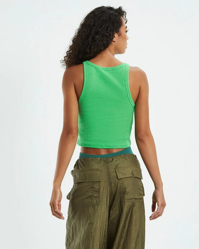 High Neck Crop Top Green 4 High Neck Crop Top Green - Image 2