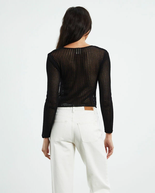 Insight Butterfly Sheer Crochet Knit Black 4 Insight Butterfly Sheer Crochet Knit Black - Image 2