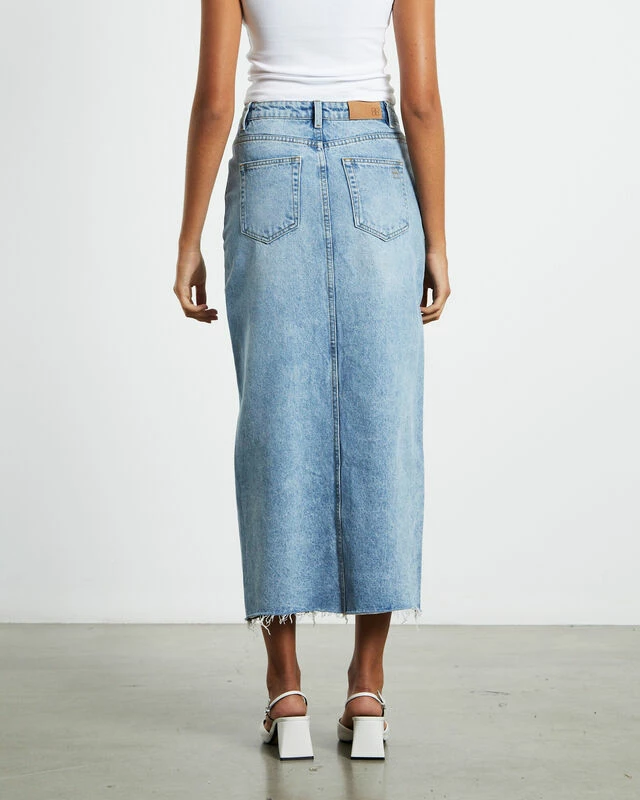 Insight Eva Maxi Denim Skirt Hacker Blue 4 Insight Eva Maxi Denim Skirt Hacker Blue - Image 2