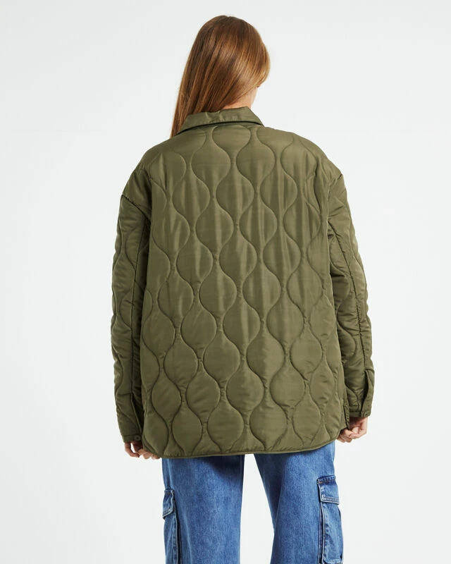 Dixon Ripstop Quilted Jacket Olive Green 4 Dixon Ripstop Quilted Jacket Olive Green - Image 2