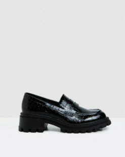 Lennon Croc Loafers Black Croc -Insight Shop 2 20804