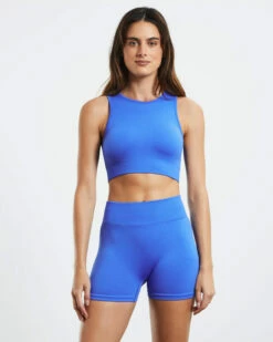 High Neck Sports Crop Top Cobalt Blue 9 High Neck Sports Crop Top Cobalt Blue -Insight Shop 2 23395
