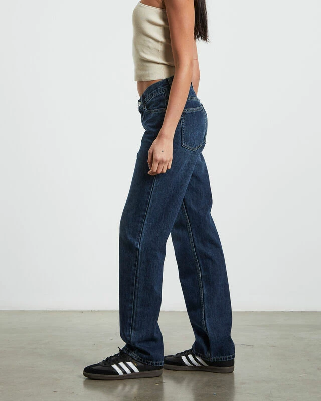 Emmy V Waist Straight Jeans In Y2K Blue 4 Emmy V Waist Straight Jeans In Y2K Blue - Image 2