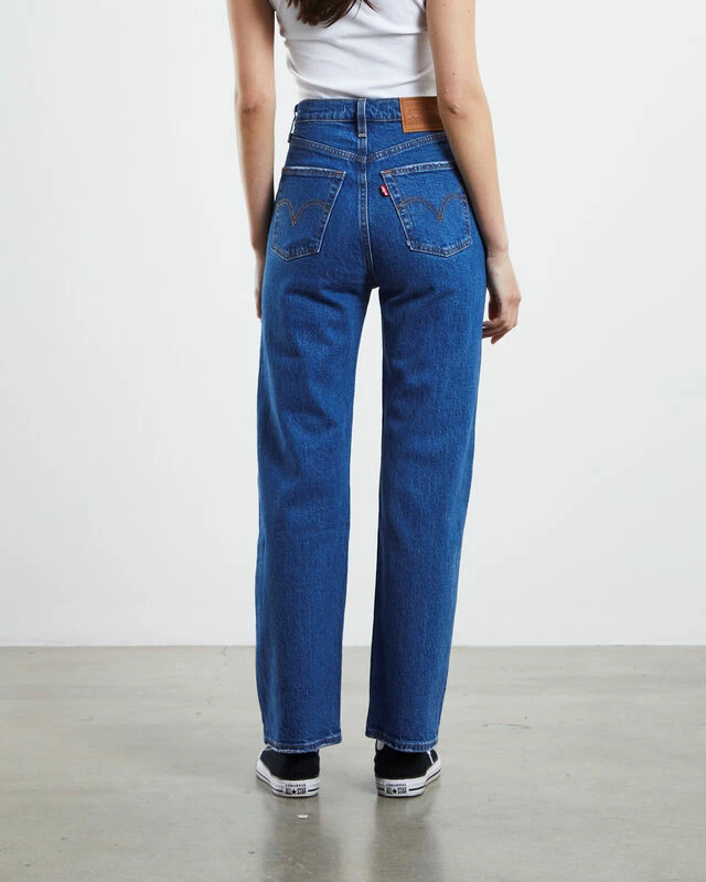 Levis Ribcage Straight Ankle Jeans Jazz Pop Blue 4 Levis Ribcage Straight Ankle Jeans Jazz Pop Blue - Image 2
