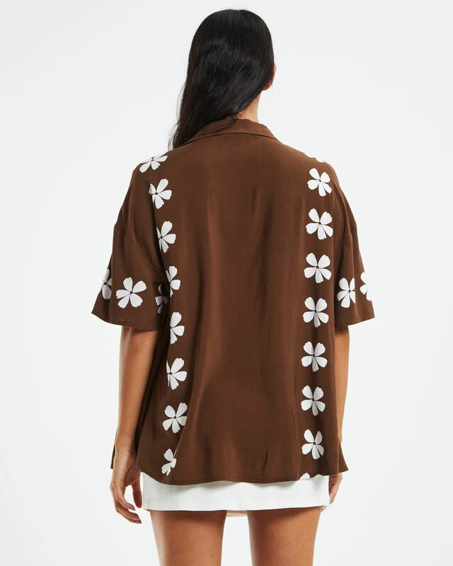 Cali Resort Shirt Chocolate Brown 4 Cali Resort Shirt Chocolate Brown - Image 2