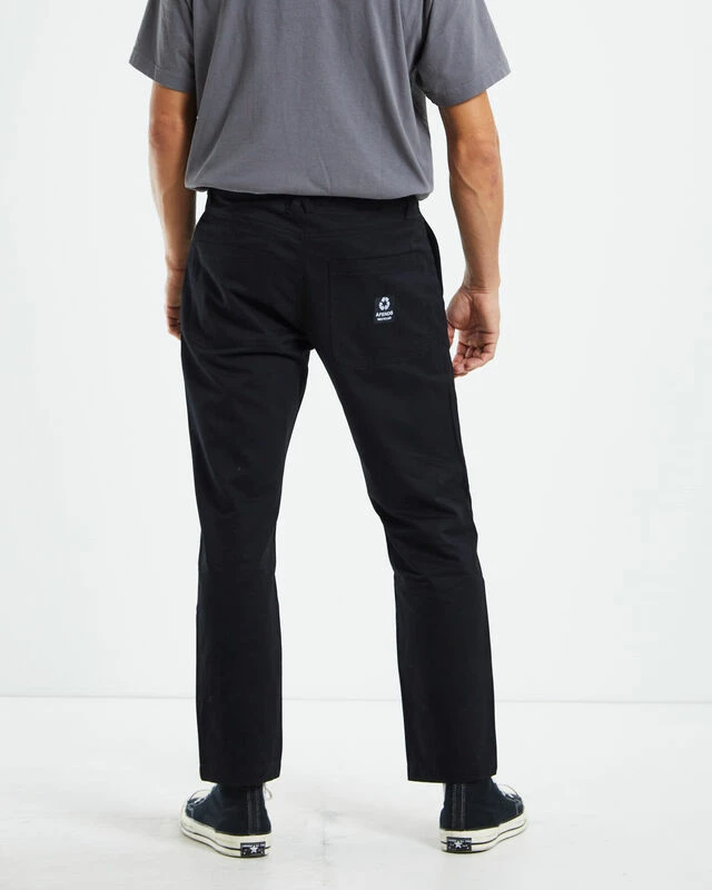 Afends Ninety Twos Recycled Pants Black 4 Afends Ninety Twos Recycled Pants Black - Image 2