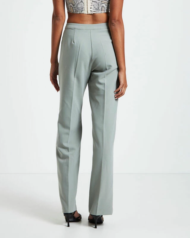 Lori Cut Out Tailored Pants Green 4 Lori Cut Out Tailored Pants Green - Image 2
