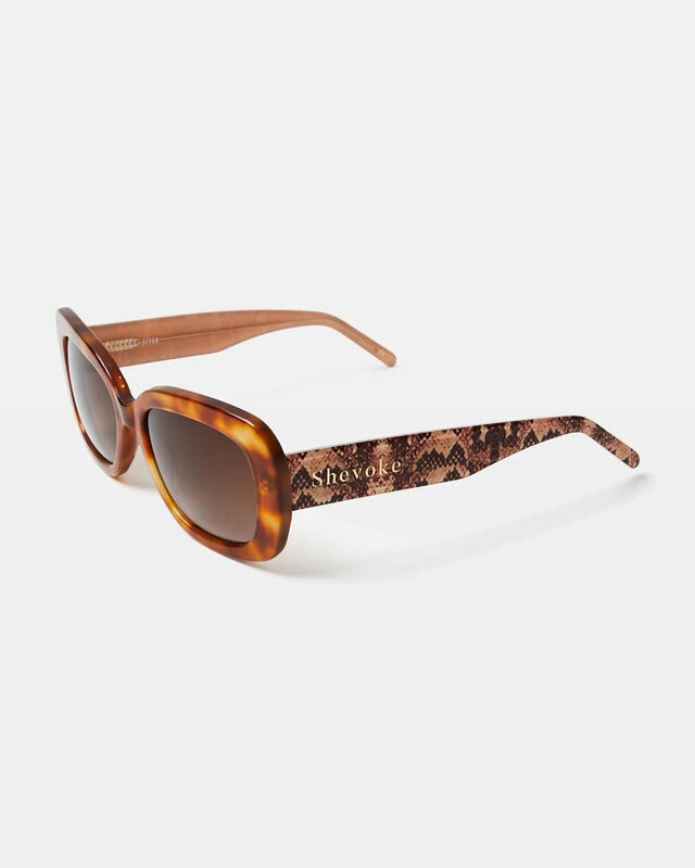 Devon Snake Sunglasses Tort Brown 4 Devon Snake Sunglasses Tort Brown - Image 2