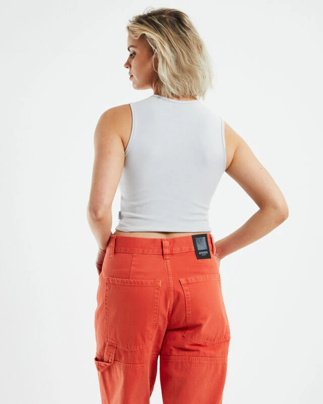 Afends Recycled Rib Singlet Smoke 4 Afends Recycled Rib Singlet Smoke - Image 2