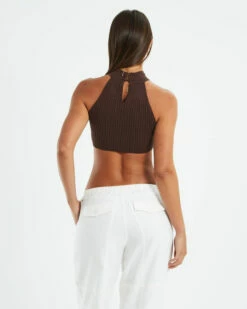 Athena High Neck Knit Top Mocha Brown 9 Athena High Neck Knit Top Mocha Brown -Insight Shop 2 38597