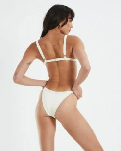 Rib Fixed Triangle Bikini Top Almond White 9 Rib Fixed Triangle Bikini Top Almond White -Insight Shop 2 40781