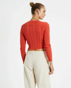 Layla Butterfly Hem Bolero Top Burnt Red -Insight Shop 2 44384