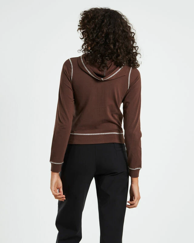 Ronnie Shrunkin Zip Through Jacket Chocolate Brown 4 Ronnie Shrunkin Zip Through Jacket Chocolate Brown - Image 2