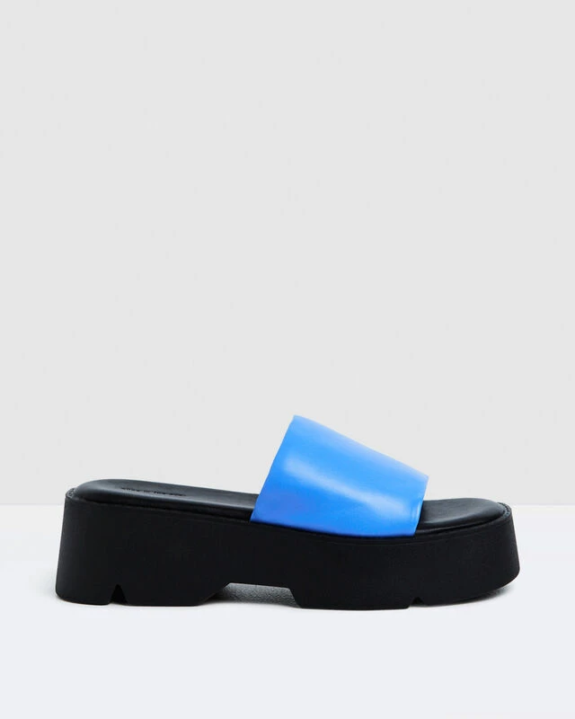 Freya Flatform Slides Azure Blue/Black 4 Freya Flatform Slides Azure Blue/Black - Image 2