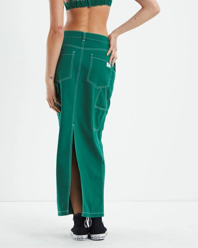 Insight Myla Carpenter Maxi Skirt Green 4 Insight Myla Carpenter Maxi Skirt Green - Image 2