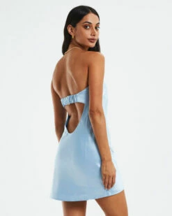 Kelsey Strapless Slip Dress Blue -Insight Shop 2 51828