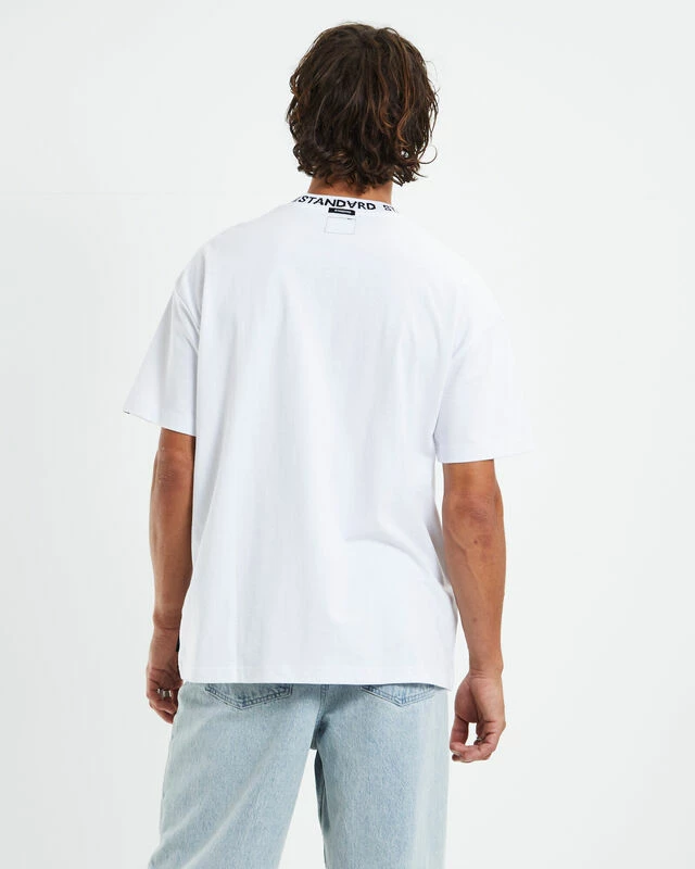 Collar Short Sleeve T-Shirt White 4 Collar Short Sleeve T-Shirt White - Image 2