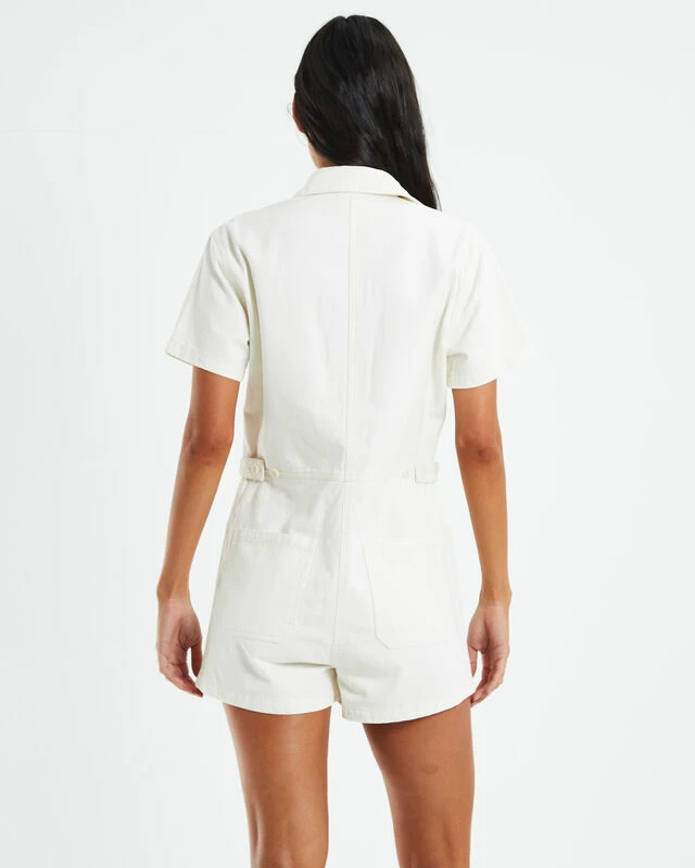 Insight Ayden Workwear Shorts Boilersuit Ecru 4 Insight Ayden Workwear Shorts Boilersuit Ecru - Image 2