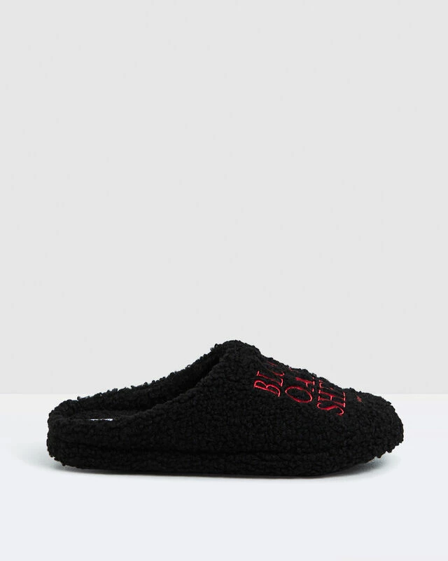Insight Sheila Shag Slides Black/Red 3 Insight Sheila Shag Slides Black/Red - Image 2