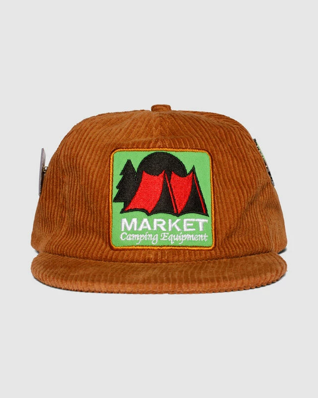 MARKET Land Escape 6 Panel Cord Hat Rust White 4 MARKET Land Escape 6 Panel Cord Hat Rust White - Image 2