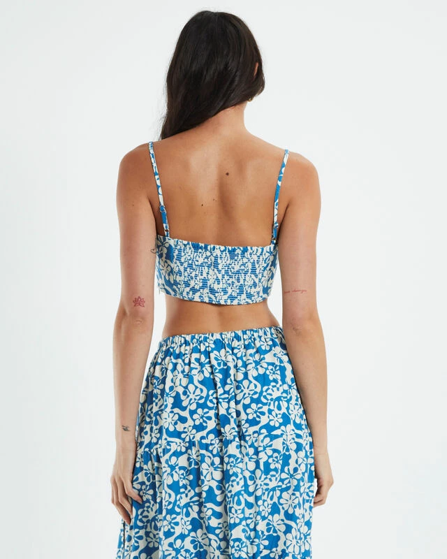 Rhythm Drifter Floral Crop Top Blue 4 Rhythm Drifter Floral Crop Top Blue - Image 2